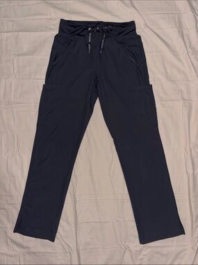 Med Couture Straight-Leg Scrub Bottoms in Pewter
